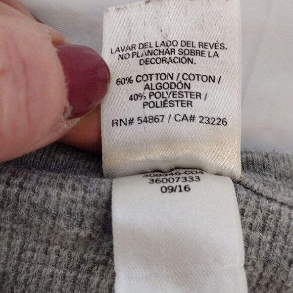 VS PINK Thermal Onesie Pajama M Grey Fair Isle Drop Seat 2016 Limited Rare - Picture 12 of 12